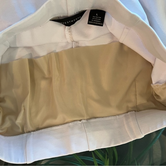 Investments Ponte Knit No Waist Slim Straight Pants L - Picture 3 of 9